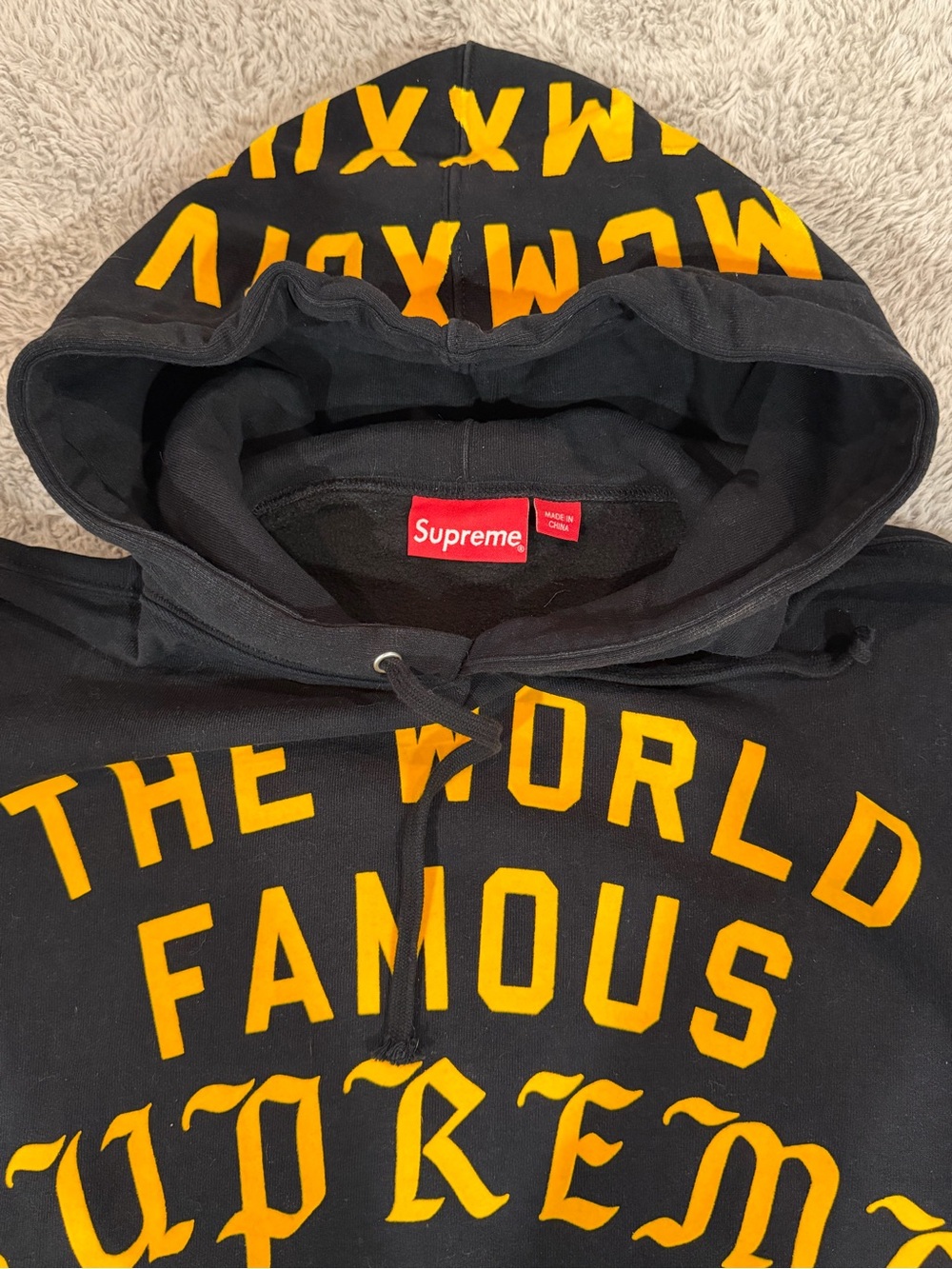 Supreme Black & Yellow Graphic Hoodie - Picture 5 of 5